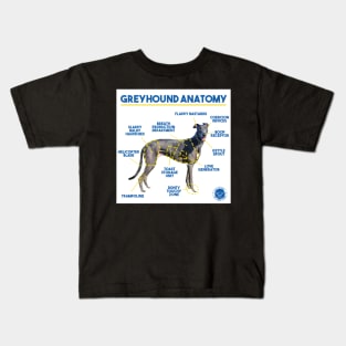 Greyhound Anatomy Kids T-Shirt